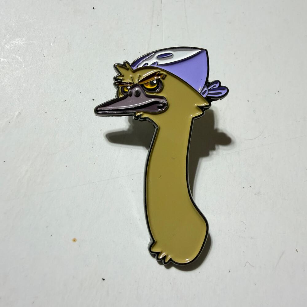 Adventure Club Ostrich Character Pin Baptist Church Trading Pin Badge
